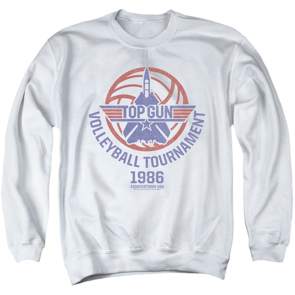 Top Gun Sweatshirt Volleyball Tournament White Pullover - Yoga Clothing for You