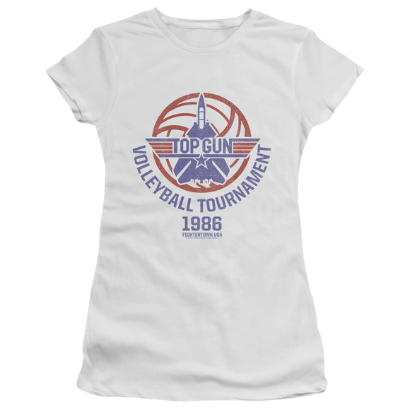 Top Gun Juniors T-Shirt Volleyball Tournament White Tee - Yoga Clothing for You