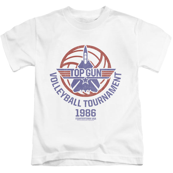 Top Gun Boys T-Shirt Volleyball Tournament White Tee - Yoga Clothing for You