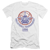 Top Gun Premium Canvas T-Shirt Volleyball Tournament White Tee - Yoga Clothing for You
