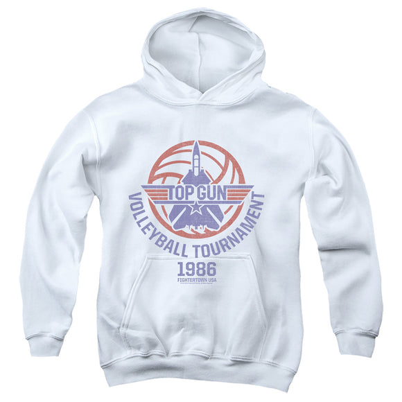 Top Gun Kids Hoodie Volleyball Tournament White Hoody - Yoga Clothing for You