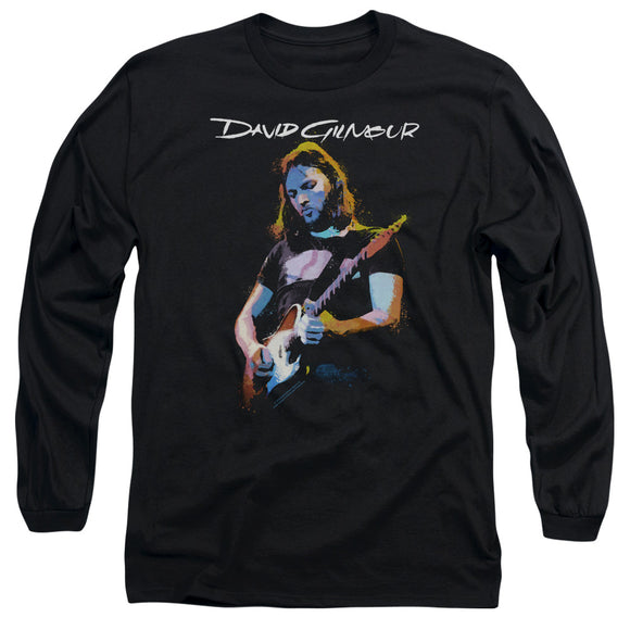 David Gilmour Long Sleeve T-Shirt Classic Portrait Black Tee - Yoga Clothing for You