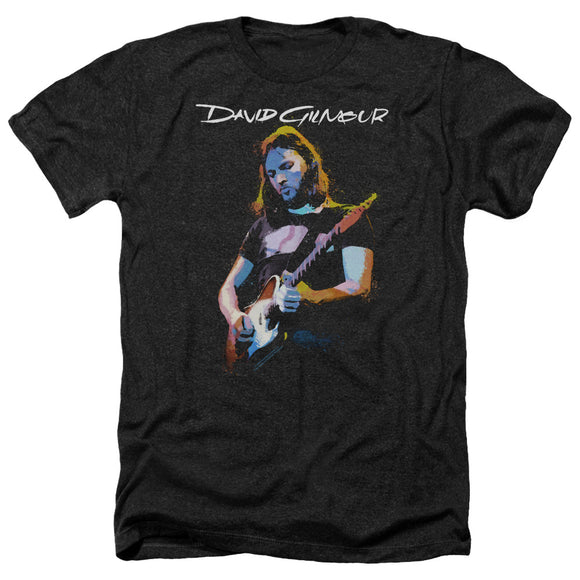 David Gilmour Heather T-Shirt Classic Portrait Black Tee - Yoga Clothing for You
