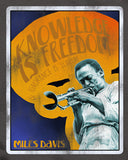 Miles Davis T-Shirt Knowledge is Freedom Charcoal Tee - Yoga Clothing for You