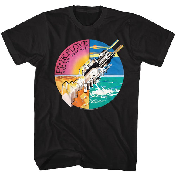 Pink Floyd T-Shirt Wish You Were Here Vinyl Black Tee - Yoga Clothing for You