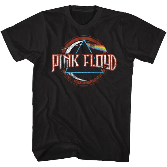 Pink Floyd Tall T-Shirt Distressed The Dark Side of The Moon Black Tee - Yoga Clothing for You