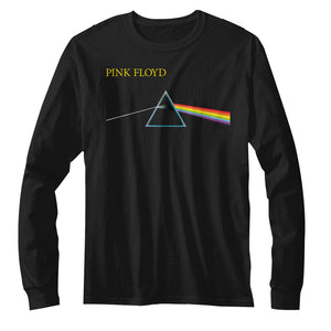 Pink Floyd Long Sleeve T-Shirt Logo Black Tee - Yoga Clothing for You
