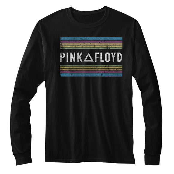 Pink Floyd Long Sleeve T-Shirt Rainbows Black Tee - Yoga Clothing for You
