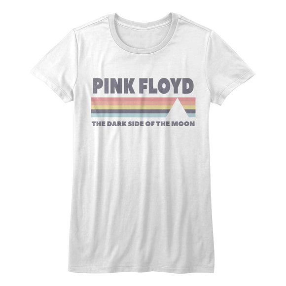 Pink Floyd Juniors T-Shirt The Dark Side of the Moon White Tee - Yoga Clothing for You