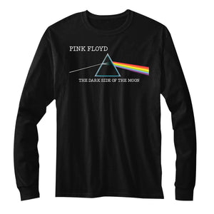 Pink Floyd Long Sleeve T-Shirt The Dark Side of the Moon Album Black Tee - Yoga Clothing for You