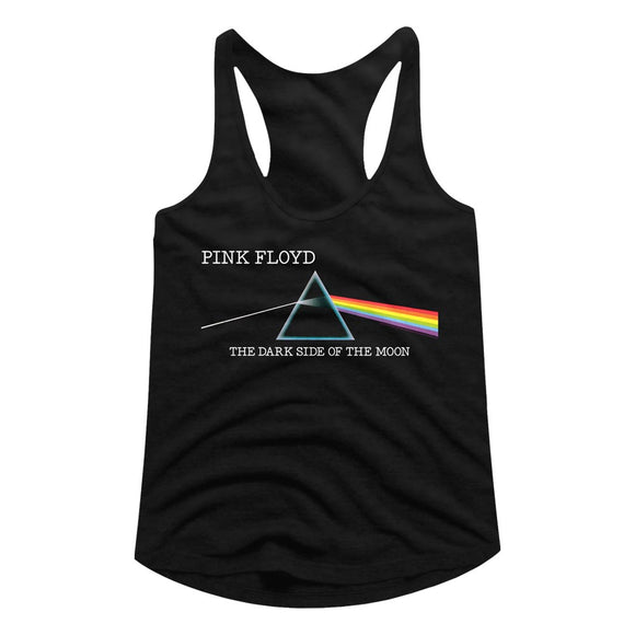Pink Floyd Ladies Racerback The Dark Side of the Moon Album Black Tank Top - Yoga Clothing for You