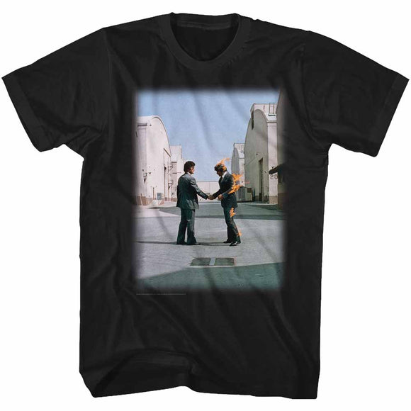 Pink Floyd Tall T-Shirt Wish You Were Here Album Cover Black Tee - Yoga Clothing for You