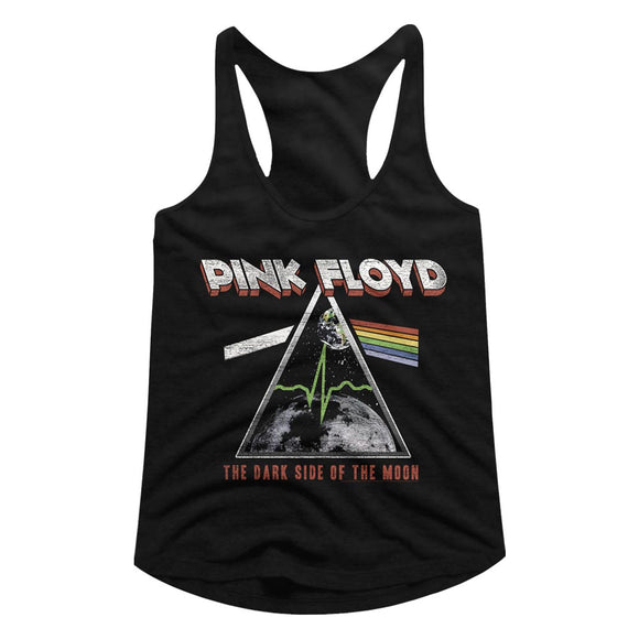 Pink Floyd Ladies Racerback The Dark Side of the Moon Galaxy in Prism Black Tank - Yoga Clothing for You