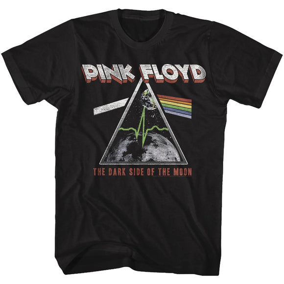 Pink Floyd T-Shirt The Dark Side of the Moon Galaxy in Prism Black Tee - Yoga Clothing for You