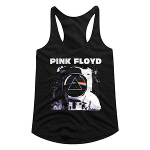 Pink Floyd Ladies Racerback Astronaut Black Tank Top - Yoga Clothing for You