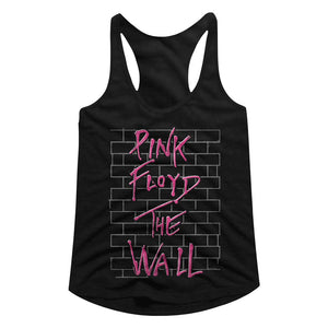 Pink Floyd Ladies Racerback The Wall Black Tank Top - Yoga Clothing for You
