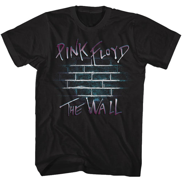 Pink Floyd Tall T-Shirt The Wall Purple Gradient Black Tee - Yoga Clothing for You