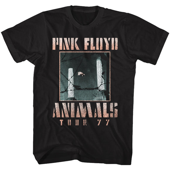 Pink Floyd T-Shirt Animals Tour 77 Black Tee - Yoga Clothing for You