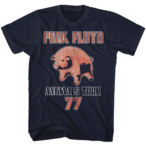 Pink Floyd T-Shirt Animals Tour 77 Navy Tee - Yoga Clothing for You