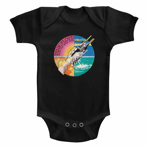Pink Floyd Infant Bodysuit Wish You Were Here Vinyl Black Romper - Yoga Clothing for You