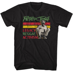 Peter Tosh Legacy Reggae Activism Black Tall T-shirt - Yoga Clothing for You