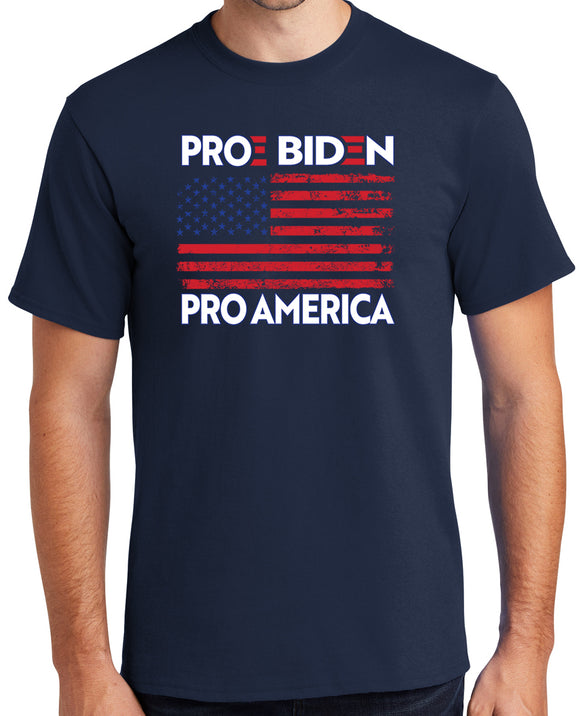 Pro Biden Pro America 2024 Navy Blue T-shirt - Unisex Sizes