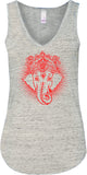 Womens Yoga Tank Top Red Iconic Ganesha Lightweight Flowy Tanktop - Yoga Clothing for You