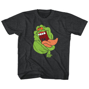 The Real Ghostbusters Kids T-Shirt Slimer Black Heather Tee - Yoga Clothing for You