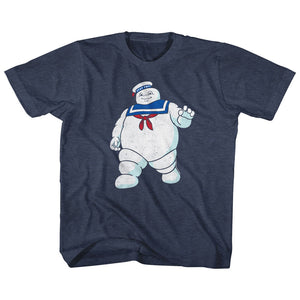 The Real Ghostbusters Toddler T-Shirt Mr Stay Puft Navy Heather Tee - Yoga Clothing for You