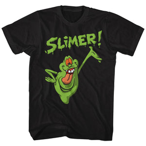 The Real Ghostbusters Tall T-Shirt Slimer Black Tee - Yoga Clothing for You