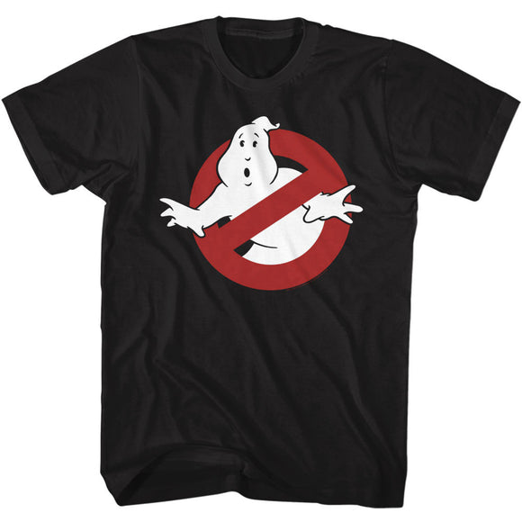 The Real Ghostbusters Tall T-Shirt No Ghost Sign Black Tee - Yoga Clothing for You