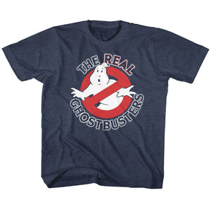 The Real Ghostbusters Kids T-Shirt No Ghost Logo Navy Heather Tee - Yoga Clothing for You