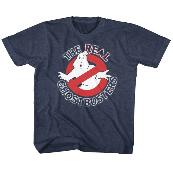 The Real Ghostbusters Toddler T-Shirt No Ghost Logo Navy Heather Tee - Yoga Clothing for You
