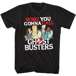 The Real Ghostbusters T-Shirt Who You Gonna Call Black Tee - Yoga Clothing for You