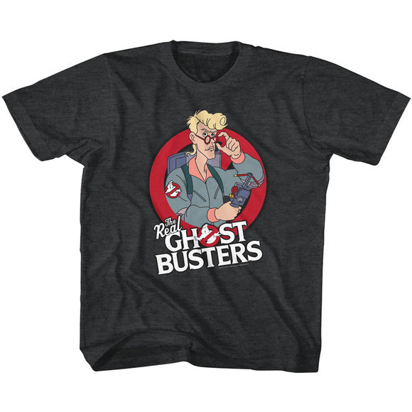 The Real Ghostbusters Toddler T-Shirt Egon Spengler Black Heather Tee - Yoga Clothing for You