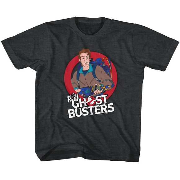 The Real Ghostbusters Kids T-Shirt Peter Venkman Black Heather Tee - Yoga Clothing for You