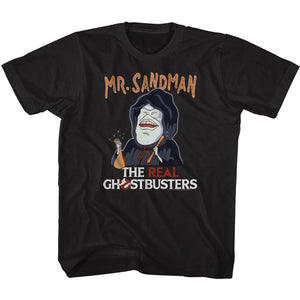 The Real Ghostbusters Toddler T-Shirt Mr Sandman Black Tee - Yoga Clothing for You
