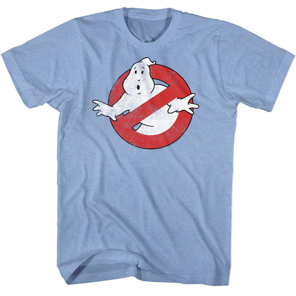 The Real Ghostbusters T-Shirt No Ghost Logo Light Blue Heather Tee - Yoga Clothing for You