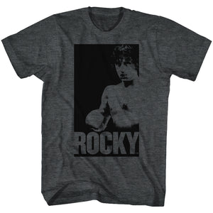 Rocky Tall T-Shirt Silhouette In Box Black Heather Tee - Yoga Clothing for You