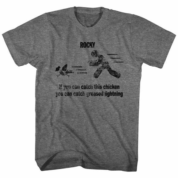 Rocky T-Shirt Catch This Chicken Gray Heather Tee - Yoga Clothing for You