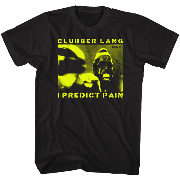 Rocky Tall T-Shirt Clubber Lang I Predict Pain Black Tee - Yoga Clothing for You