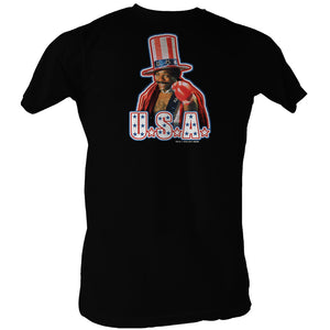 Rocky T-Shirt Apollo Creed USA Black Tee - Yoga Clothing for You