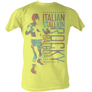 Rocky T-Shirt Balboa Philadelphia 76 Yellow Heather Tee - Yoga Clothing for You