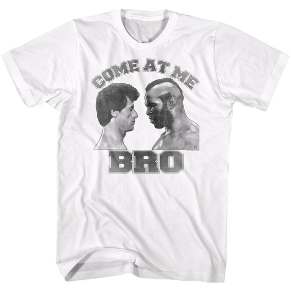 Rocky Tall T-Shirt Come At Me Bro Clubber Lang White Tee - Yoga Clothing for You