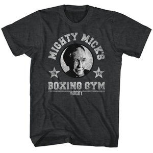 Rocky T-Shirt Mighty Mick's Boxing Gym Black Heather Tee - Yoga Clothing for You