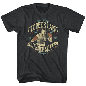 Rocky Tall T-Shirt Clubber Lang Southside Slugger Black Heather Tee - Yoga Clothing for You