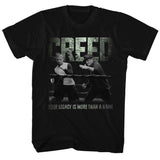 Creed Legacy Quote Training Black Tall T-shirt