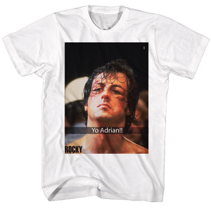 Rocky Tall T-Shirt Yo Adrian Snap Filter White Tee - Yoga Clothing for You