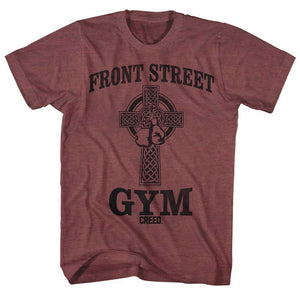 Creed Front Street Gym Maroon Heather T-shirt