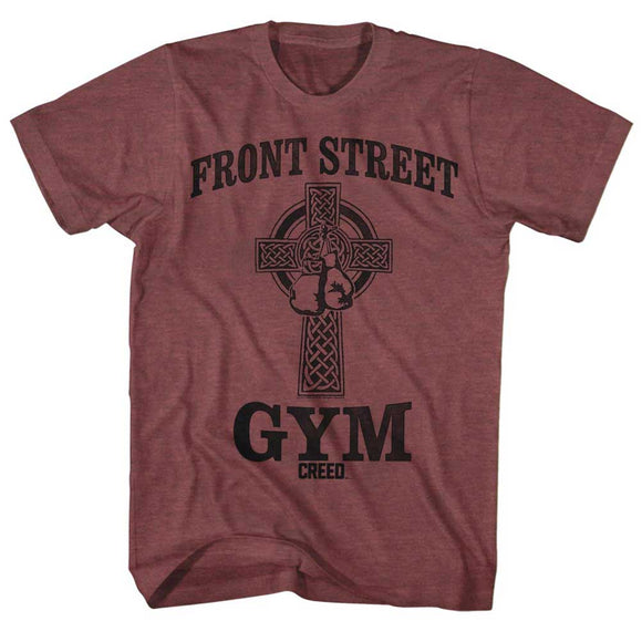 Creed Front Street Gym Maroon Heather T-shirt